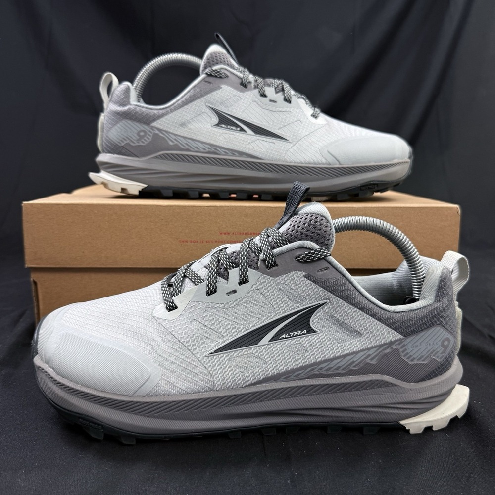 Altra Lone Peak 9 Mens Size 7.5 Wide Gray Trail Running Shoes AL0A85PH220
